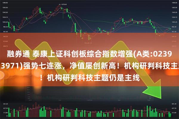 融券通 泰康上证科创板综合指数增强(A类:023970;C类:023971)强势七连涨，净值屡创新高！机构研判科技主题仍是主线